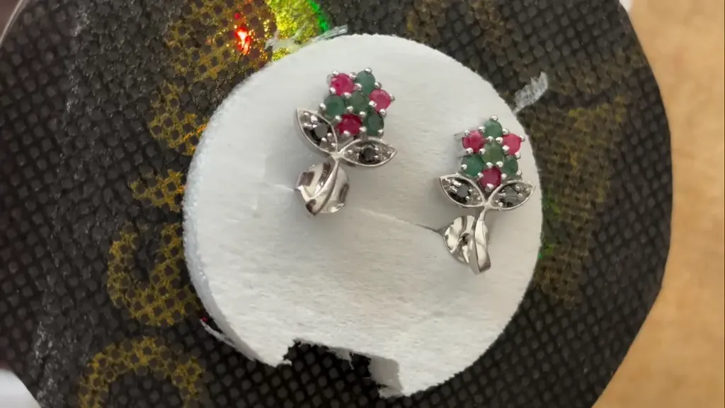 Natural Stone Silver Earrings